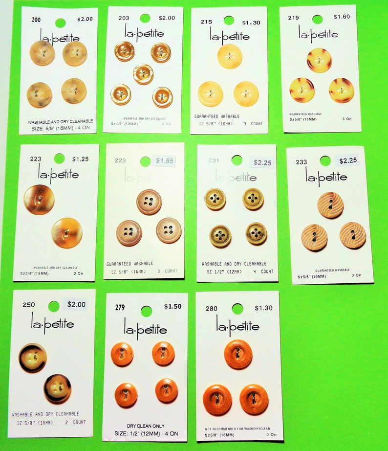 Button Line Card 80+ Button Cards - Etsy