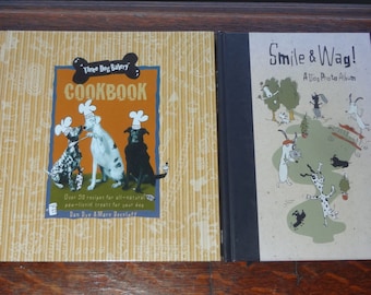 GIFT IDEA! Pair of (2) Dog Books for Dog Lovers: Three Dog Bakery Cookbook and Smile & Wag Dog Photo Album