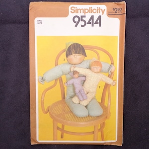 UNCUT Simplicity 9544 Stuffed Doll Sewing Pattern