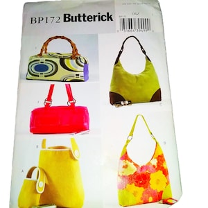 UNCUT BUTTERICK BP172/4409 Sewing Pattern for HANDBAGS