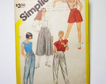 UNCUT SIMPLICITY 6249 Misses' Pants, Culottes, Shorts Sewing Pattern