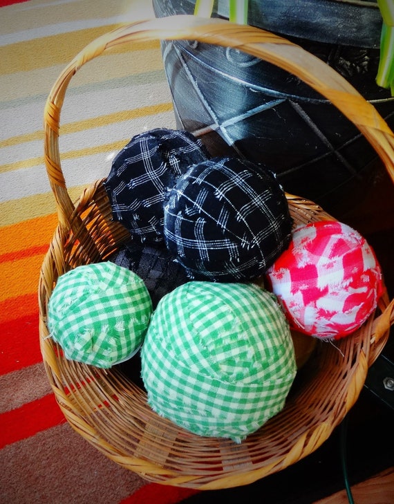 Vintage FABRIC RAG Balls for Prim Decor or Making Rugs Etsy
