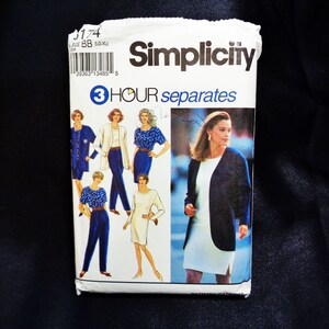 Vintage SIMPLICITY 8174  Misses Pants, Skirt, Dress or Top and Unlined Jacket Sewing Pattern