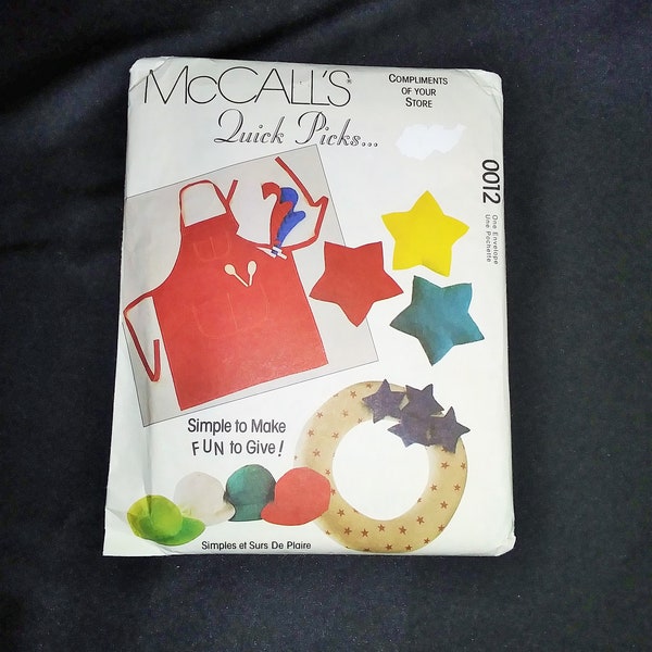 UNCUT McCall’s 0012 Quick Picks 10 Great Gifts to Give