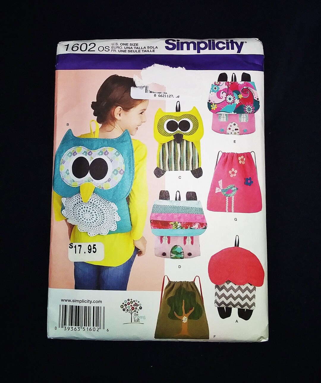 UNCUT Simplicity 1602 Child's Backpacks Sewing Pattern - Etsy
