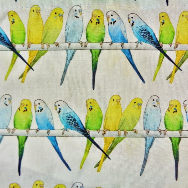 LARGE Bird CAGE "Budgies on a Bar"