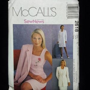 UNCUT McCall&#39;s 2618 Misses Dress and Lined Jacket Sewing Pattern