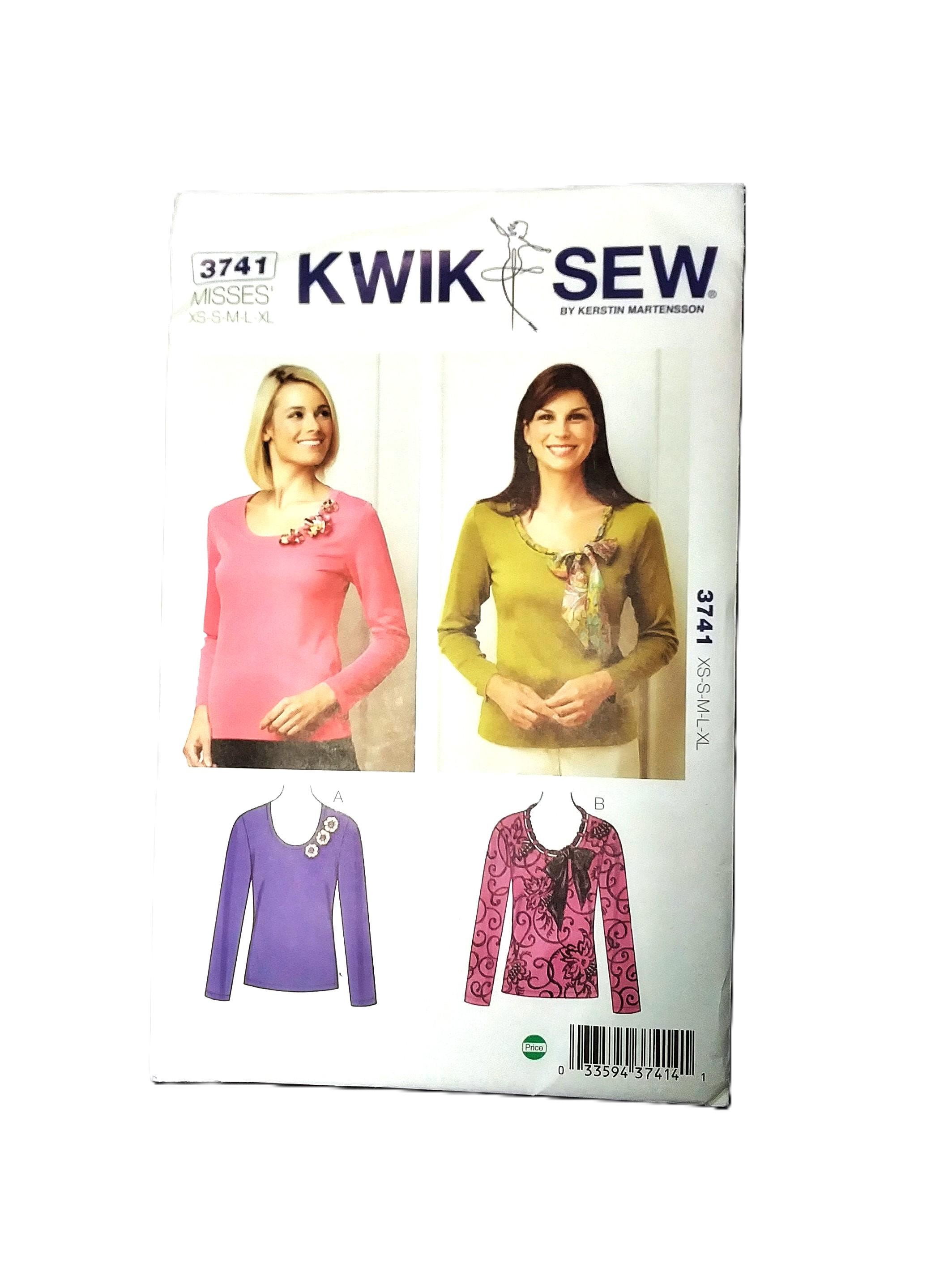 UNCUT Kwik Sew 3741 Misses' Tops Sewing Pattern - Etsy