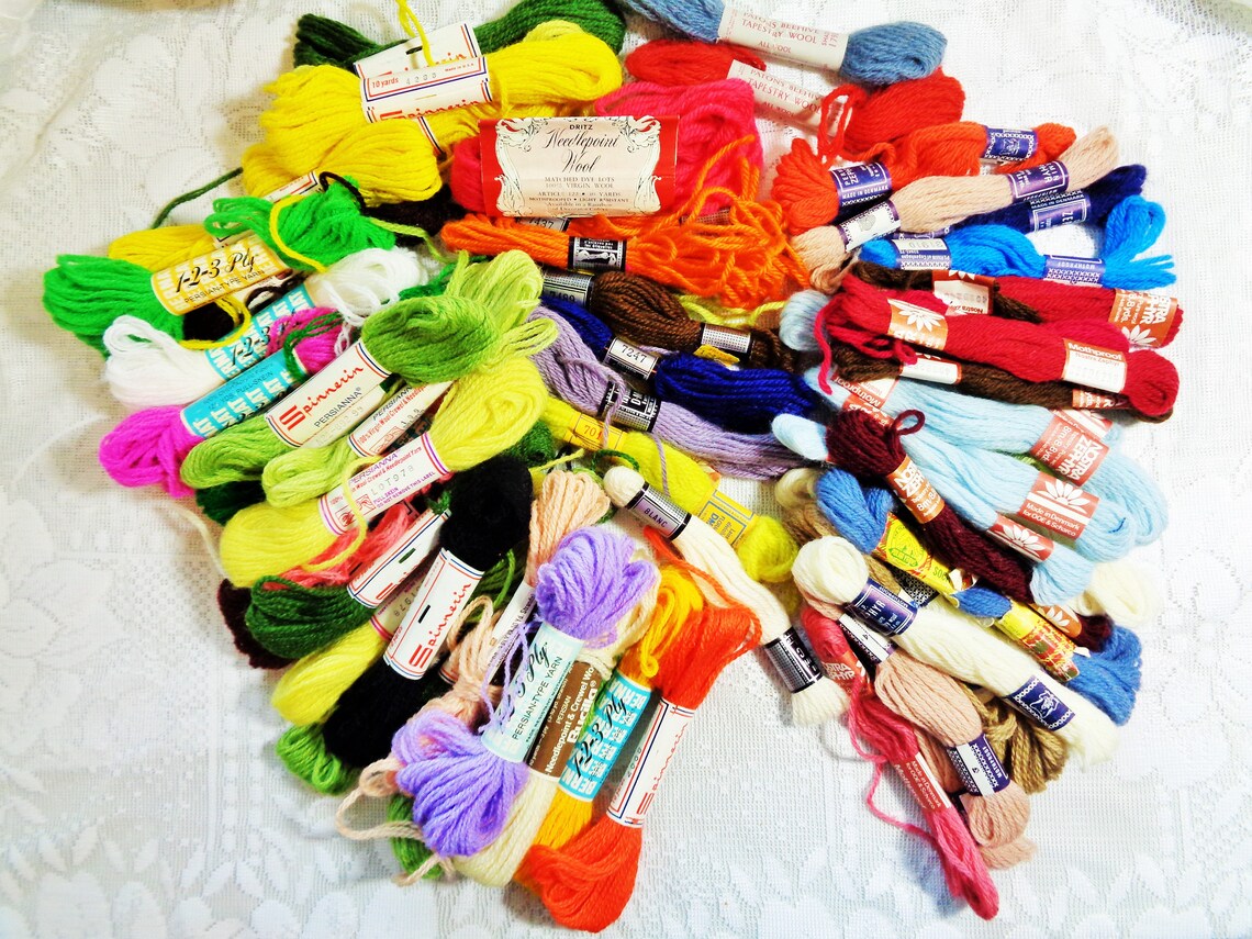 Needlepoint Tapestry YARN BUNDLES Etsy