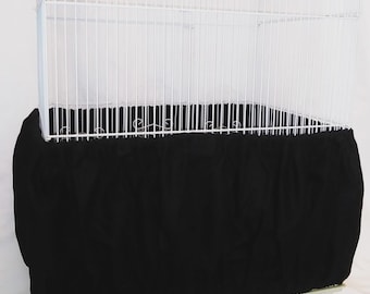 RESERVED: XXL Bird Cage Seed Catcher Black Flannel SKIRT