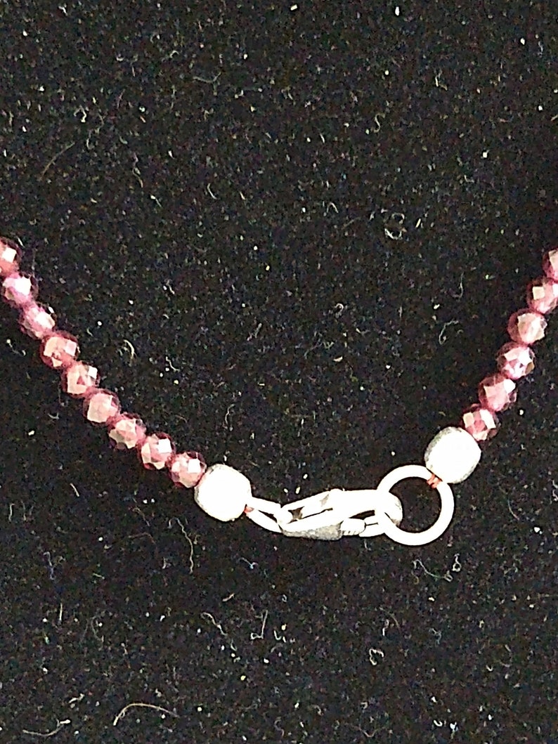 41.00ctw Orissa Rhodolite Garnet Faceted Bead 18in Necklace in Sterling Silver
