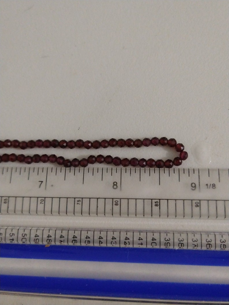 41.00ctw Orissa Rhodolite Garnet Faceted Bead 18in Necklace in Sterling Silver