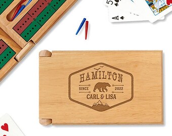 Wedding Bear Couple Cribbage Game Set
