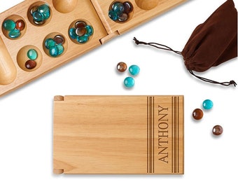 Custom Name Wooden Mancala Game Board