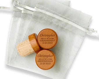 Wine Cork Gifts for Best Man and Groomsmen