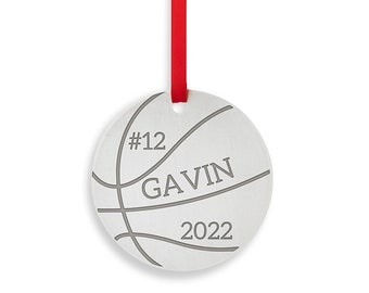 Custom Basketball Ornaments - Stainless Steel