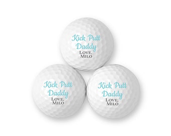 Custom Golf Balls - Golfballs Personalized for Dad - Father's Day Present - Gift for Golf Player - Dad Birthday Present - Sport Present