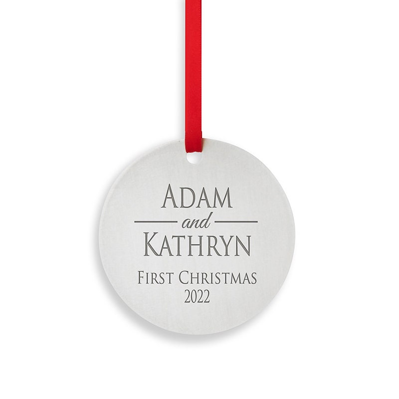 Our First Christmas Together, Personalized Custom Aluminum Photo Christmas Ornament Upload Image Gift For Couple Husband Wife Anniversary Engagement Wedding Marriage Gift Christmas Gift