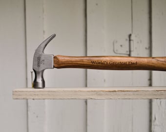 Engraved Hammer - 13 oz Wooden Handle - Personalized Hammer - Father's Day Gift - Daddy Gift - Grandpa present