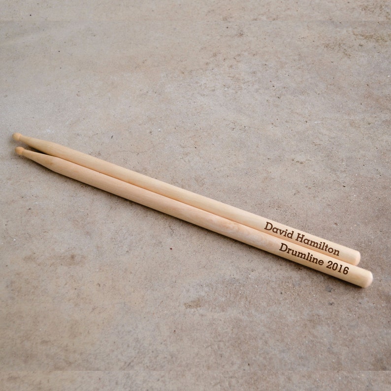 Custom Drumsticks Wooden Drum Stick Pair High School Etsy