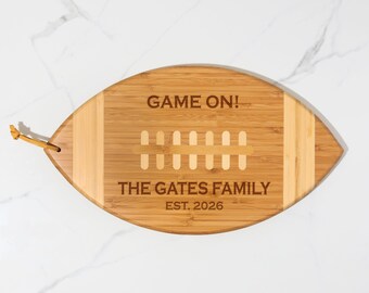 Custom Football Shaped Charcuterie Board