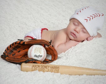 Baseball Birth Stats – Baseball Birth Announcement – Sports Nursery Décor - New Baby Photo Shoot Prop - Newborn Keepsake