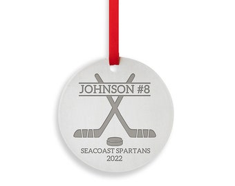 Ice Hockey Ornament - Stainless Steel