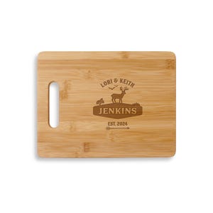 Deer Mountain Chopping Board - Hunting Gifts for Men - Wooden Kitchen Decor - Kitchen Shower Gift - Lake House Cutting Board