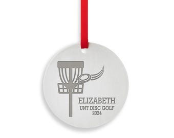 Frisbee Golf Christmas Ornament - Stainless Steel