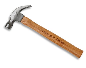 Engraved Hammer for Dad - Fathers Day Gift - I Love You Daddy Present - Dad Birthday Gift from Kids