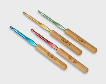 Custom Crochet Hooks Engraved with Names