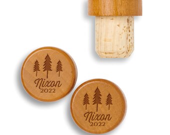 Three Trees Wine Stoppers Personalized for Couples