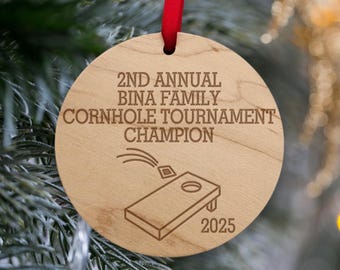 Cornhole Ornament Personalized Holiday Tree Decoration