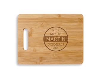 Couple Stamp Engraved Charcuterie Board