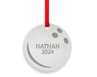 Custom Bowling Ornament - Stainless Steel