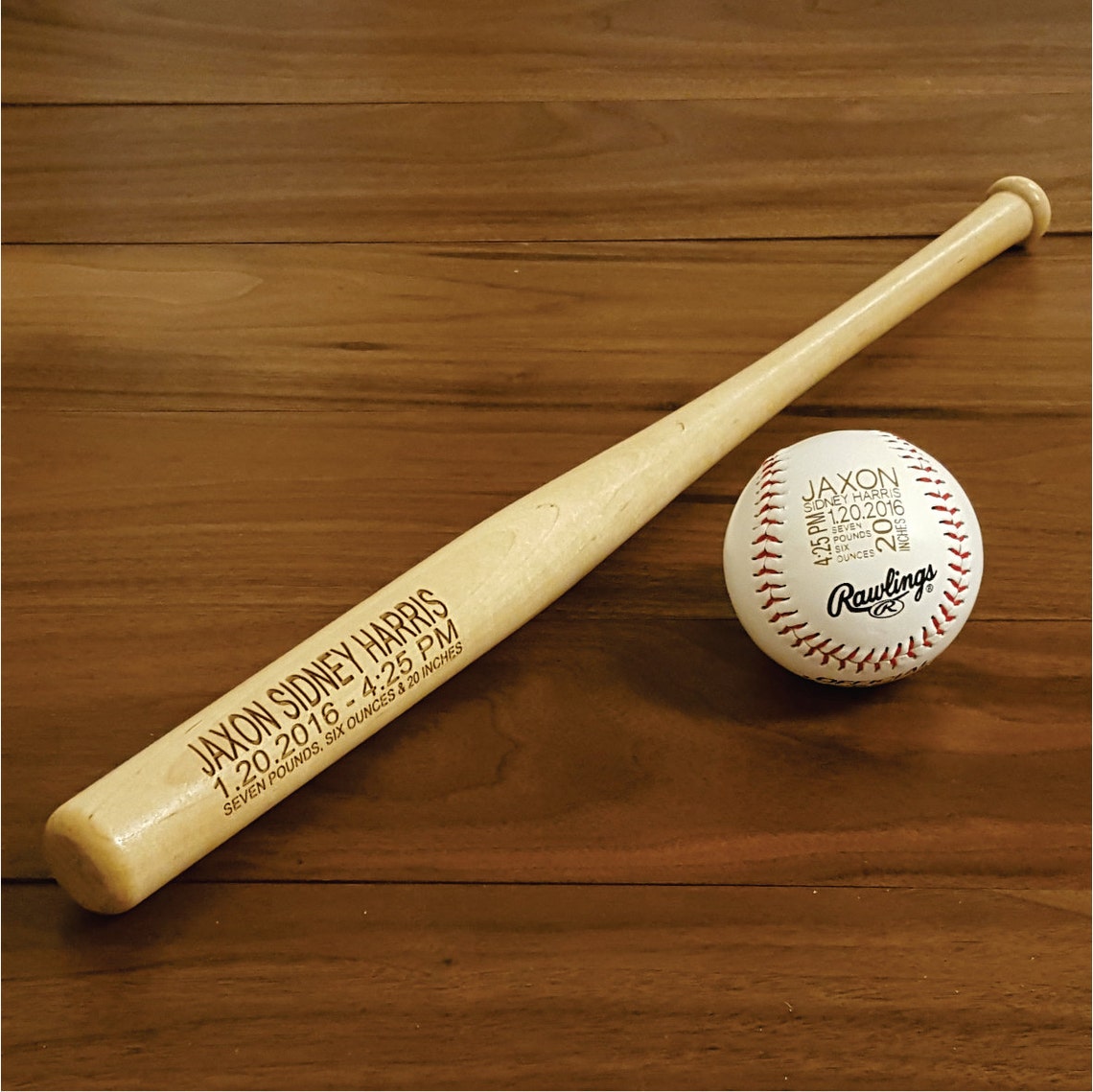 Personalized Engraved Baseball Bat for Baby Birth Etsy