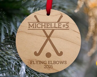 Field Hockey Ornament - Personalized Athlete Gift