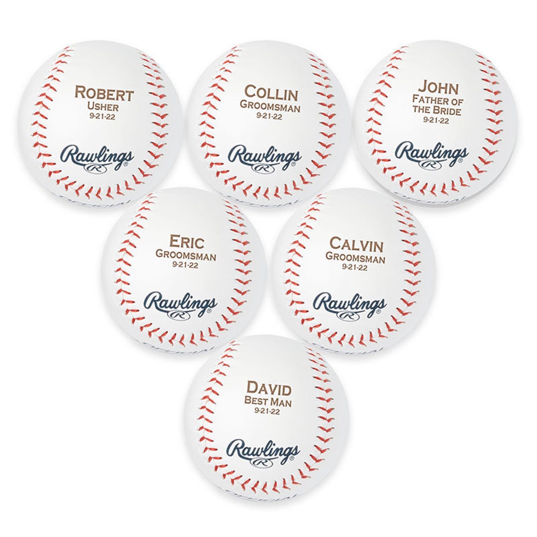 Custom Engraved Baseball Groomsmen Baseball Gift Groom Party Baseball