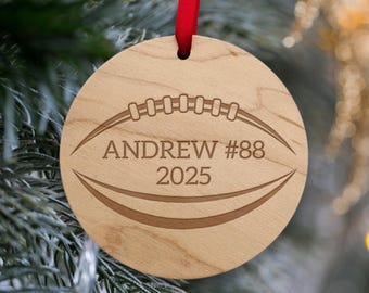 Personalized Football Ornament: Engraved Coach and Team Season Keepsake