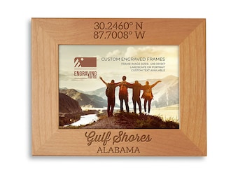 Engraved Photo Frame GPS Coordinates