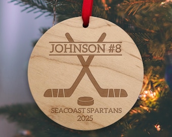Ice Hockey Ornament - Personalized Gift for Hockey Player