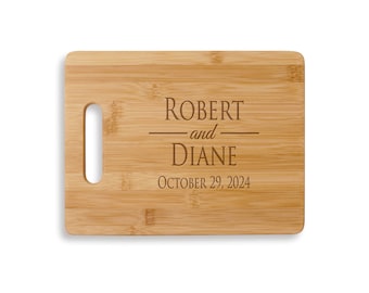 Personalized Bamboo Cutting Board Wedding Gift