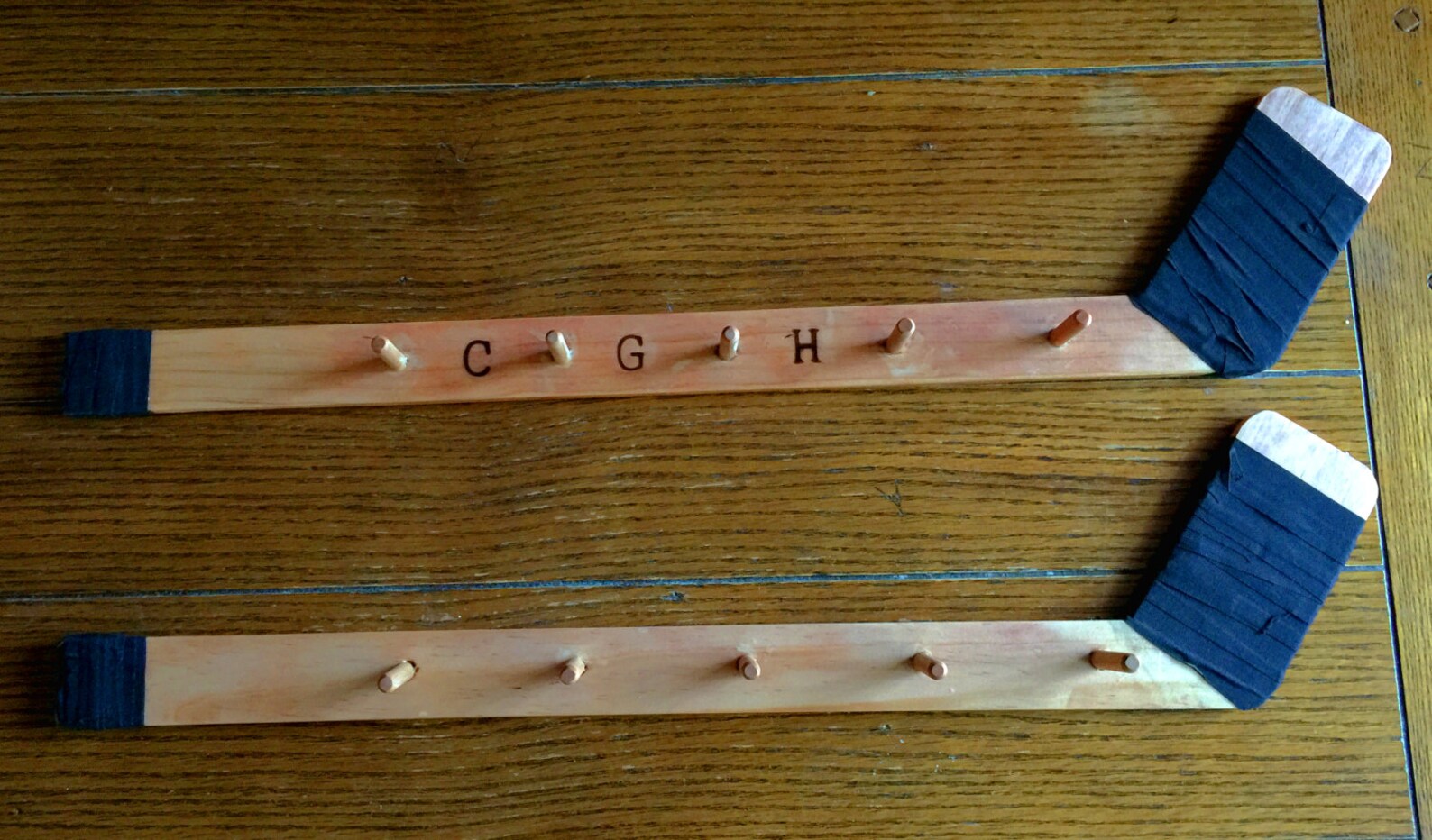diy hockey stick medal holder