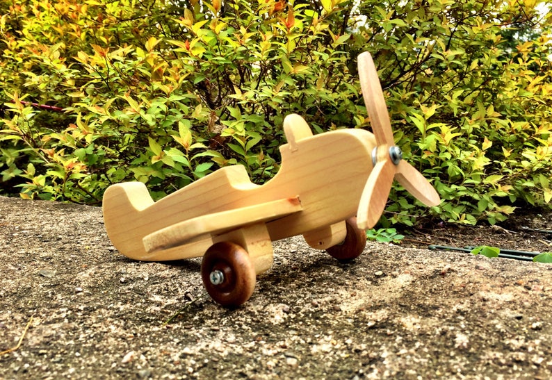 Wooden Toy Plane Handmade Toy Propeller Plane Kids Toy Etsy