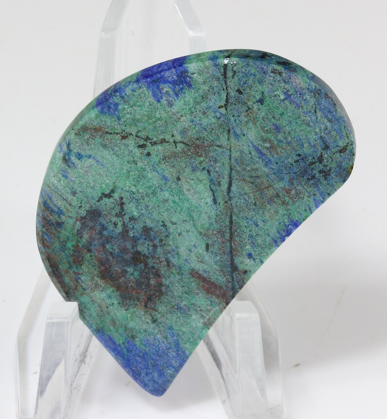 Beautiful Polished Azurite Quartz Chrysocolla Cuprite Stone Freeform Designer Cabochon Malachite