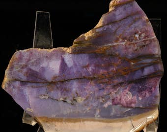 Exquisite Semi-Polished Damsonite Burro Creek Purple Agate Jasper Slab
