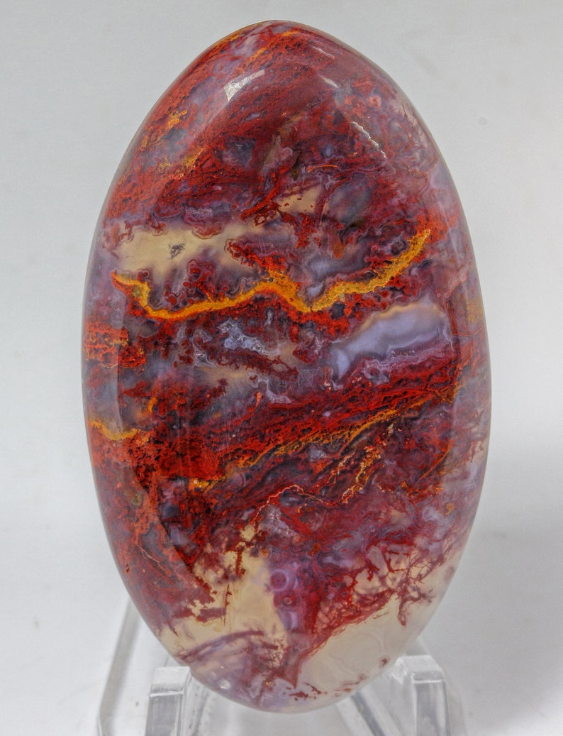 Gorgeous Polished Texas Moss Agate Oval Cabochon | Etsy