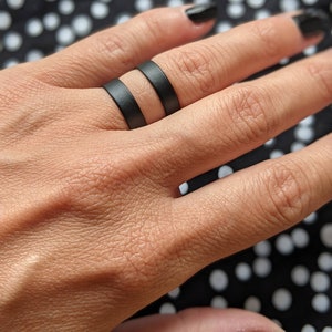 Black ring 2, black jewelry, adjustable ring, statement ring