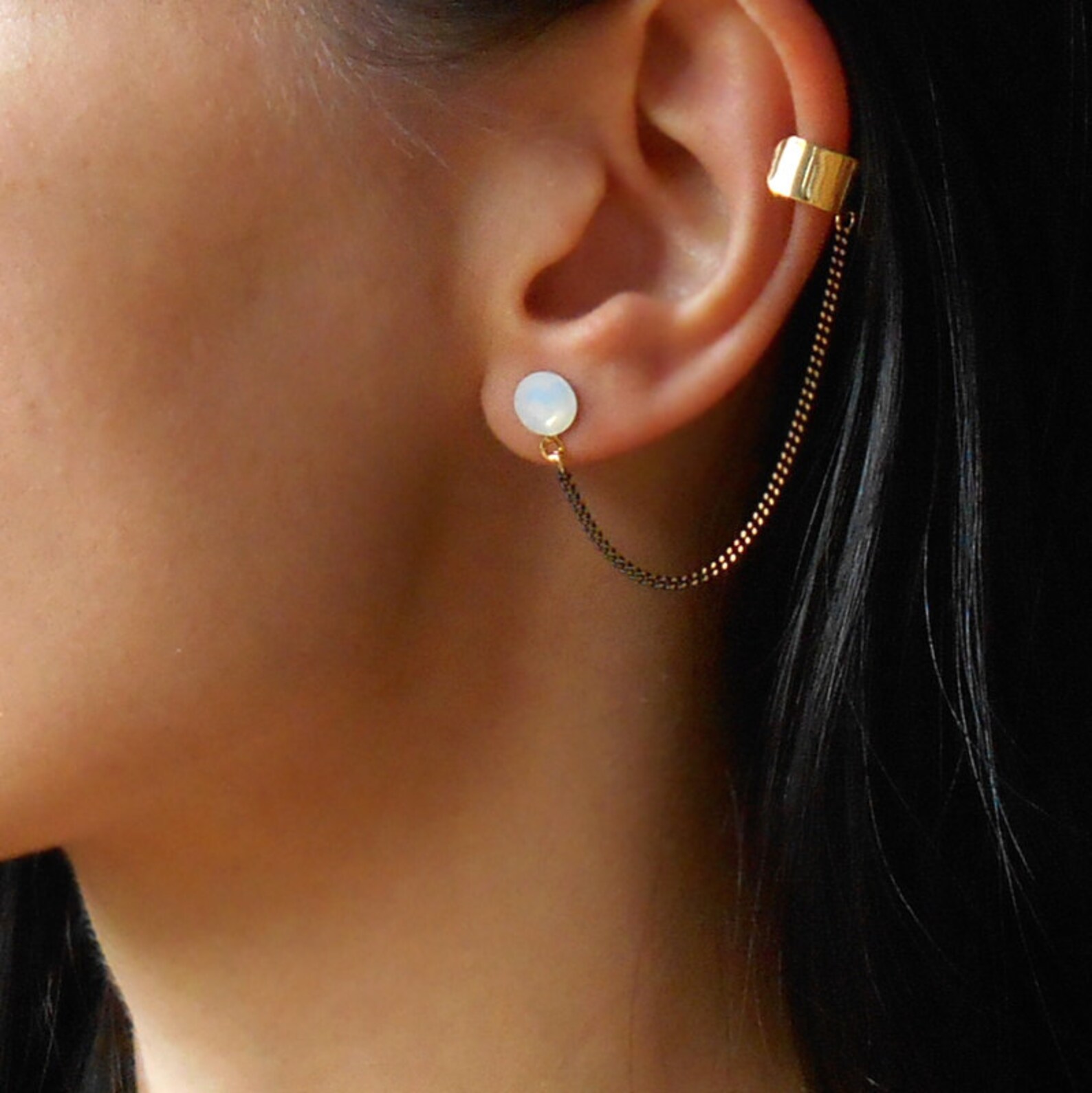 Crystal Ear Cuff Earrings Ear Cuff Earrings With Swarovski Etsy