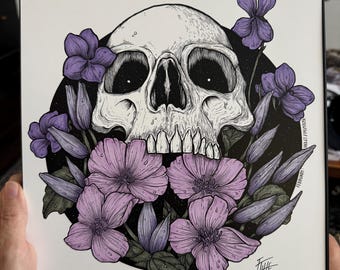 One of a Kind - Only One Available - purples  colors hand embellished - Free Shipping!